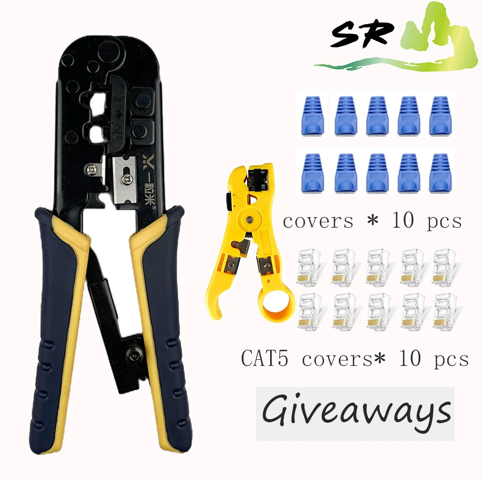 

SR rj45 crimper RJ11 RJ45 Crimping Tool Ethernet Network LAN Cable Crimper Cutter Stripper Plier for 6P 8P RJ-11/RJ-12 RJ-45