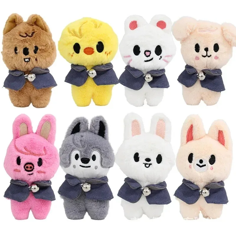 SKZOO Plush Toys 12cm Plush Wolf Chan Cartoon Stuffed Animal Plushies Doll Kawaii Companion for Kids Adults Fans Gift