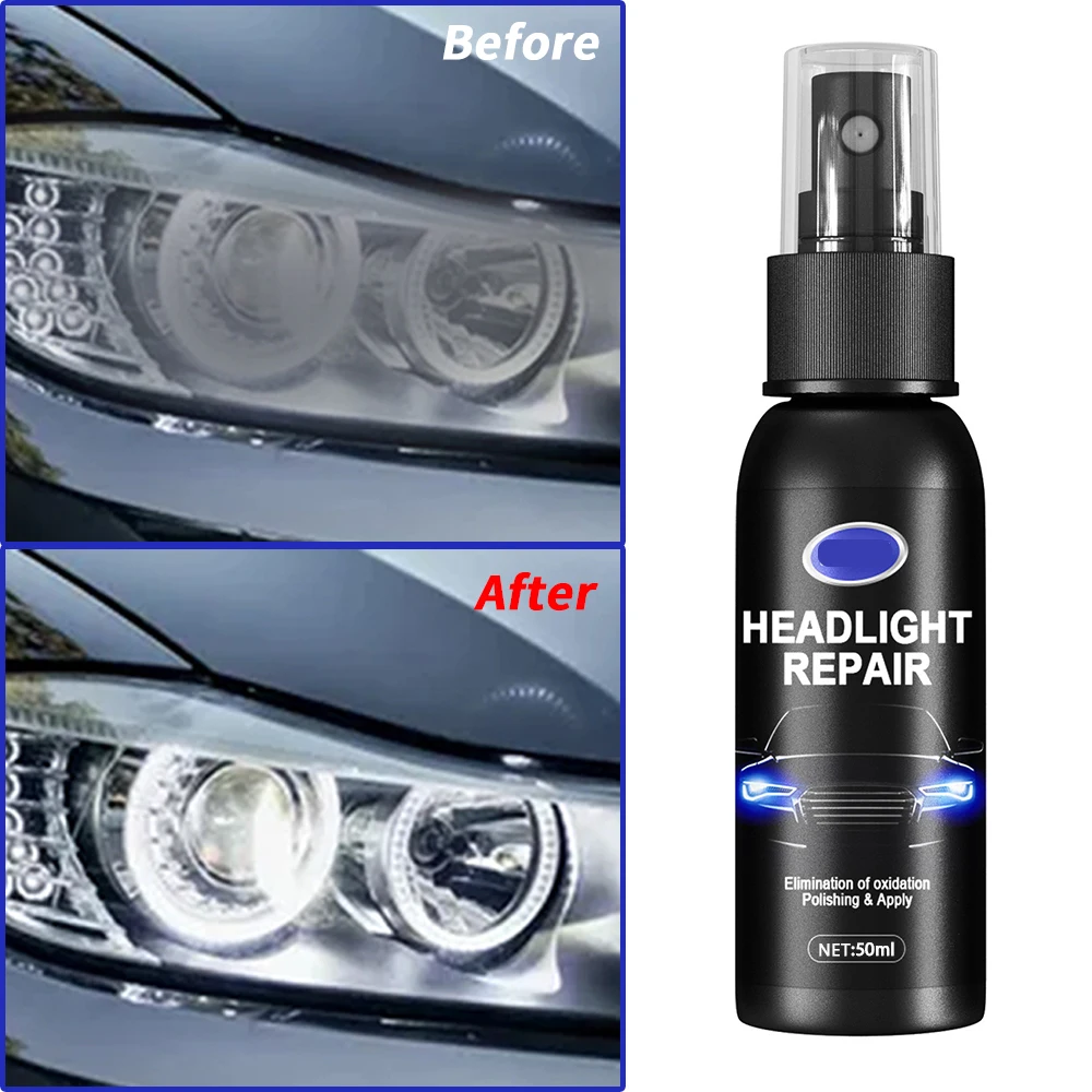 Car Headlight Polishing Agent Scratch Remover Oil Film Repair Fluid Renewal Polish and Maintenance Liquid Kit Auto Accessories