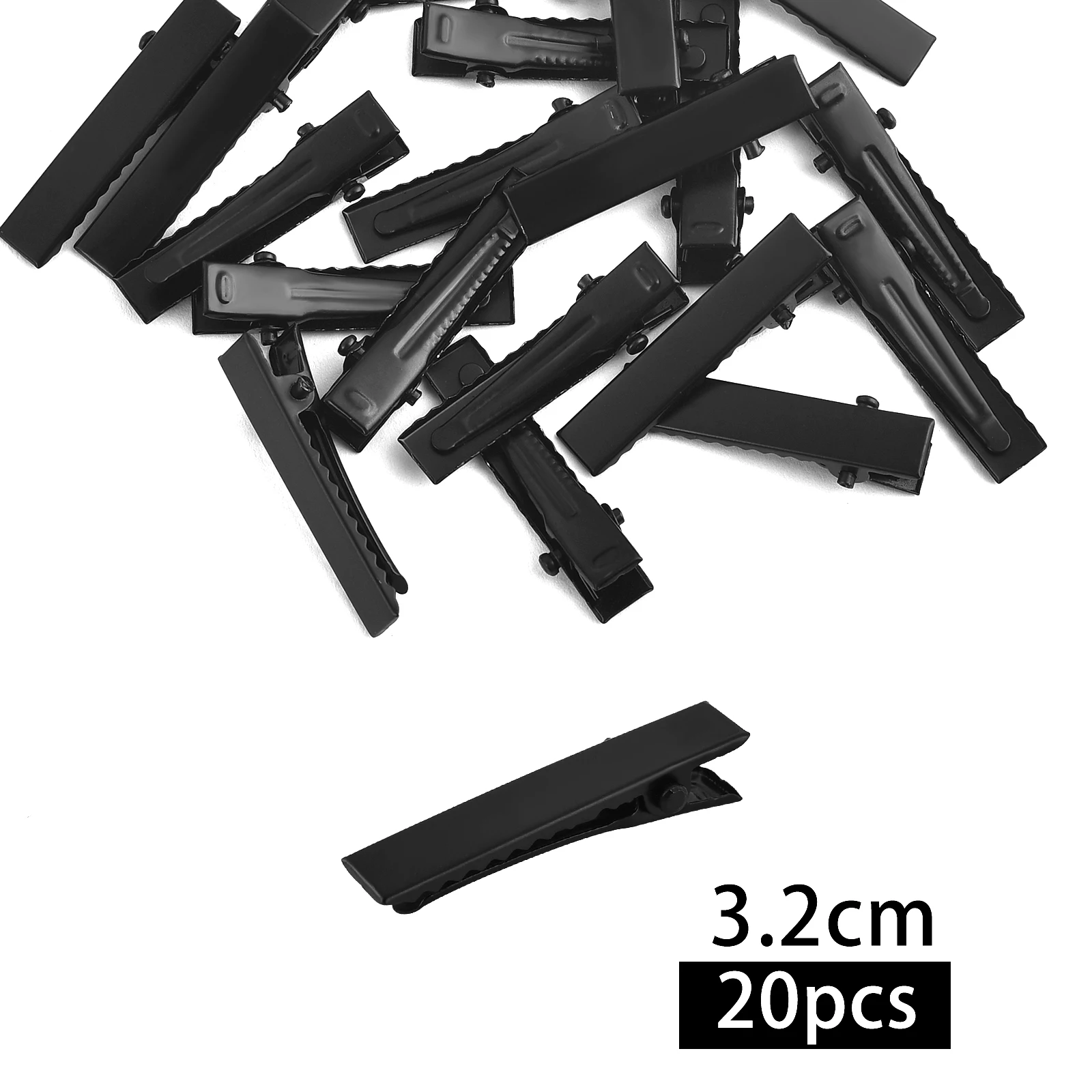 20/50 個黒カモノハシクリップヘアクリップアクセサリー帽子 3.2/4.1