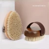 Natural Wood Bristle Bath Brush Soft Wet Dry Body SPA Massager Brush Household Practical Skin Exfoliates Body Cleaning Brush 1