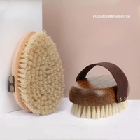 Natural Wood Bristle Bath Brush Soft Wet Dry Body SPA Massager Brush Household Practical Skin Exfoliates Body Cleaning Brush 1