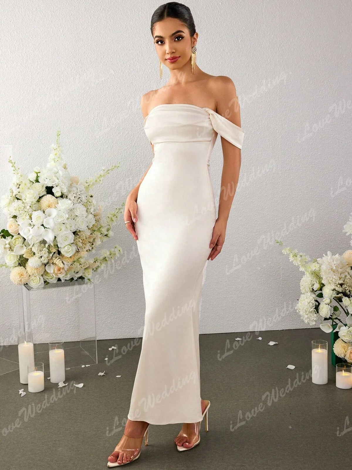 What Necklace To Wear With Shoulder Maxi Dress Off White One Shoulder Dress  Women's Off Shoulder