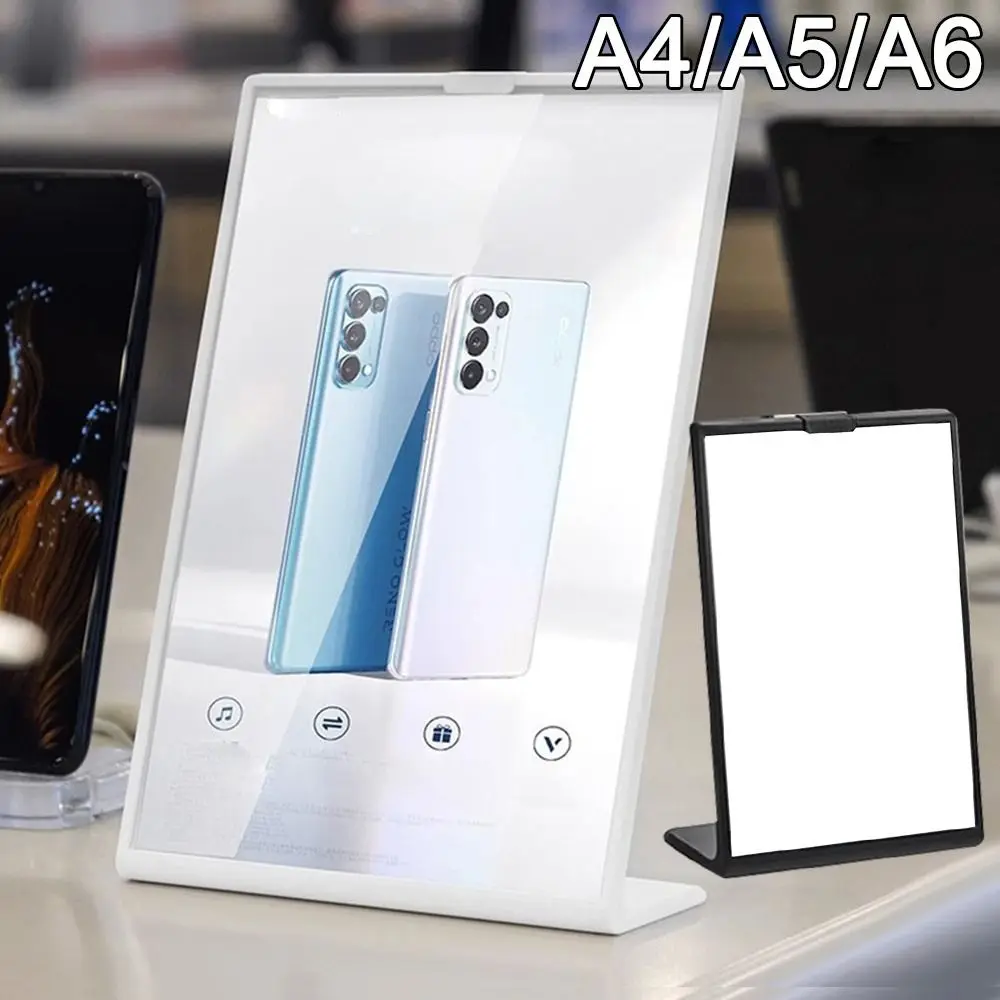 Transparent Acrylic Panel Menu Display Stand A4 A5 A6 Table Card Sign Collection Photo Protection Holder Album Postcard Souvenir