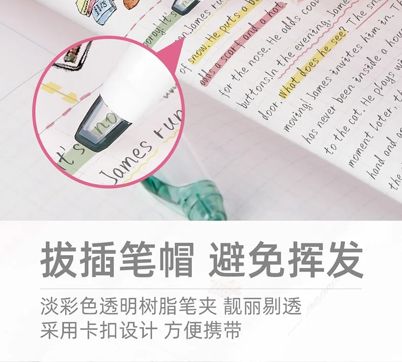 Japanischer uni PROPUS Fenster-Textmarker, 103T/102T, volle Farben, Doppelkopf-Handkonto-Markierungsstift, kein Verschmieren, Kunst-Schreibwaren – Detail 6