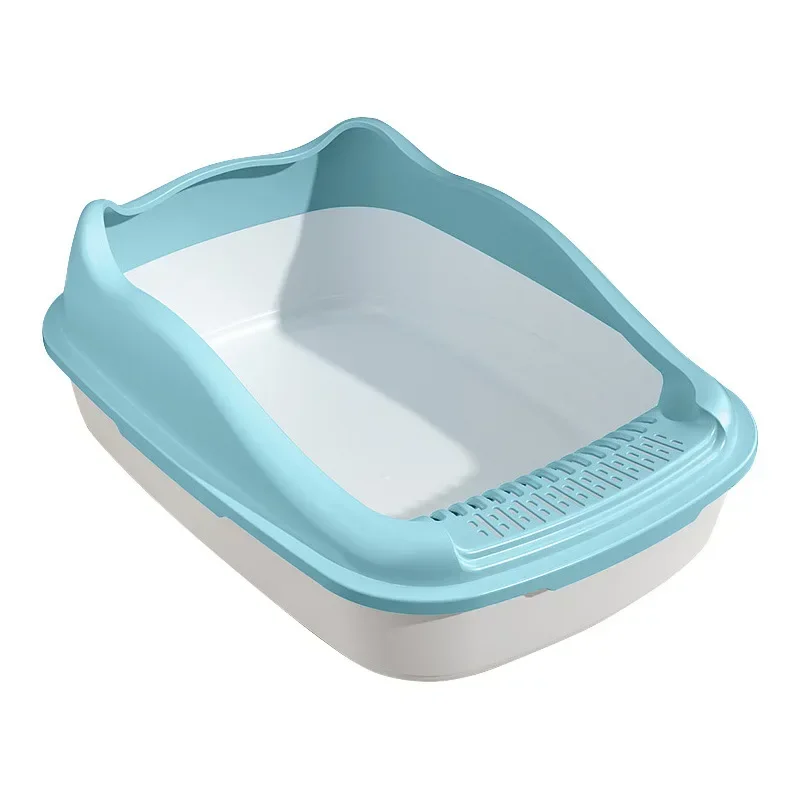 Cat Litter Box for Small Cats Animals Semi Closed Cat Dog Tray with Scoop Excrement Training Sand Litter Box Accessories cat litter box