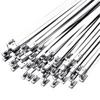 7.9mm 304 Stainless Steel Cable Ties, Heavy Duty Self-Locking Metal Zip Ties for Outdoor Cable Tray Wiring 4