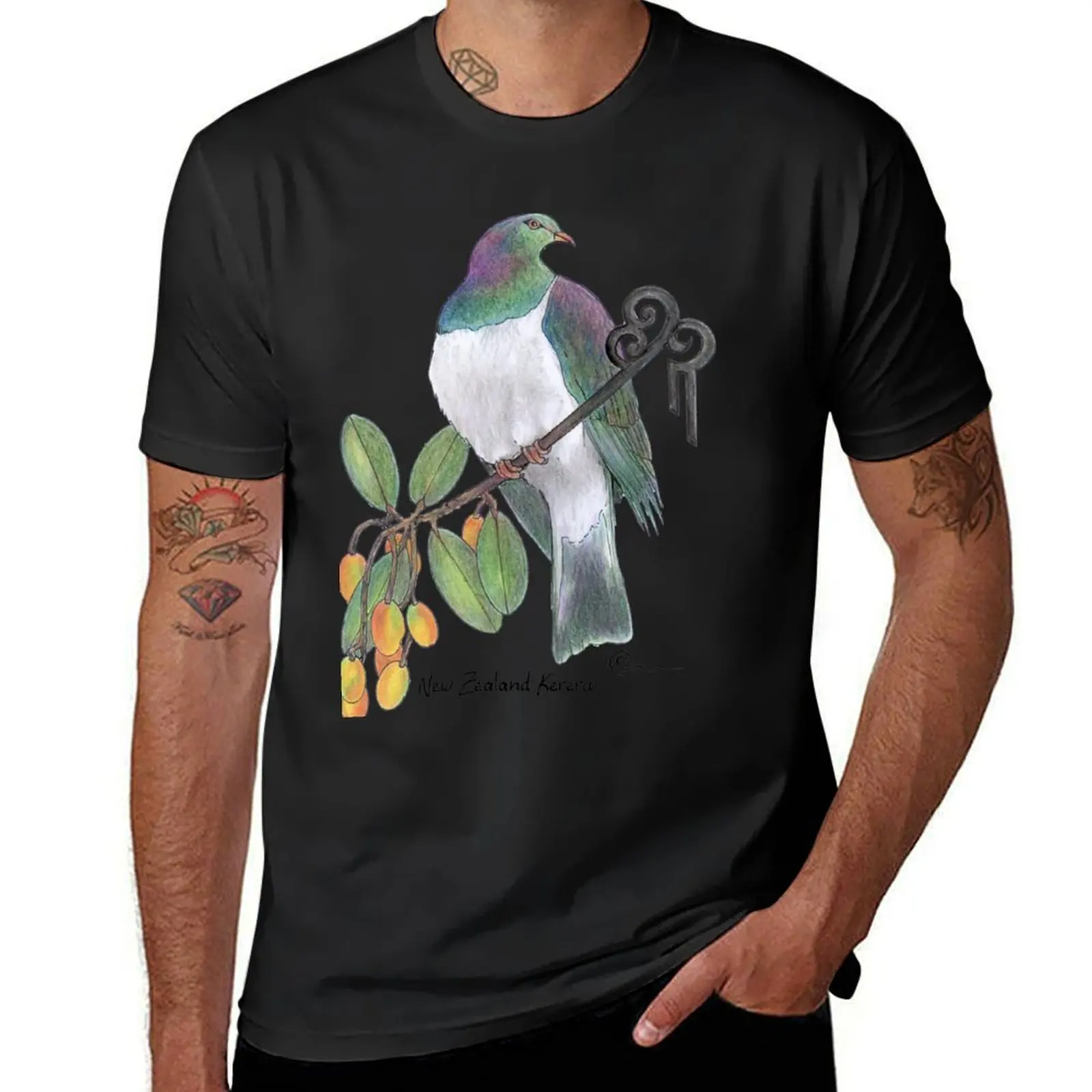 Kereru - New Zealand Pigeon T-Shirt summer tops hippie clothes mens graphic t-shirts hip hop