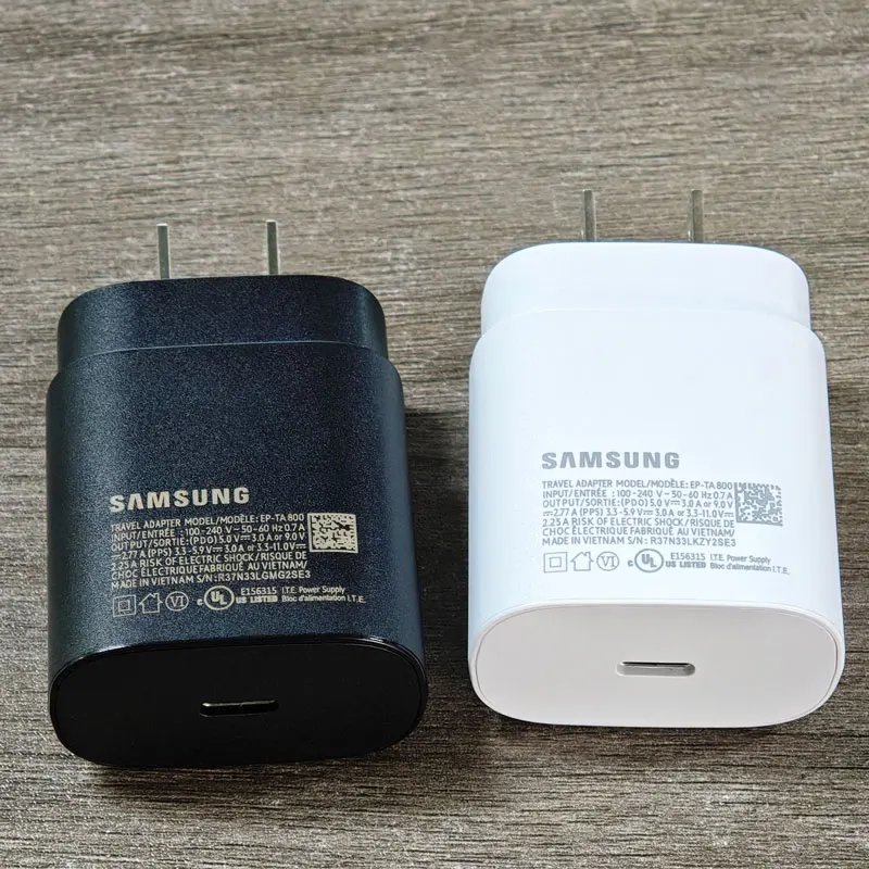 For Samsung A17 A16 A26 A36 A56 A55 A35 25w US Plug Charger Super Fast Charge Adapter For Galaxy S25 S24 S23 S22 S21 S20 FE A73