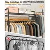 3-In-1 Clothes Racks For Hanging Clothes with Coat Rack,Portable Garment Racks with Lockable Wheels,Multi-Functional Closet Rack 5