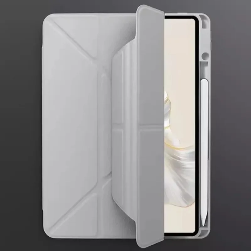 Clear Hard Back Smart Cover with Pen Holder Case – Premium PU+PC Material