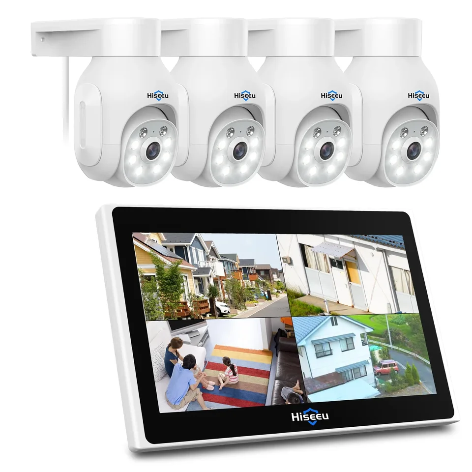 Hiseeu 3MP 8CH Wireless Camera CCTV Kit 10.1