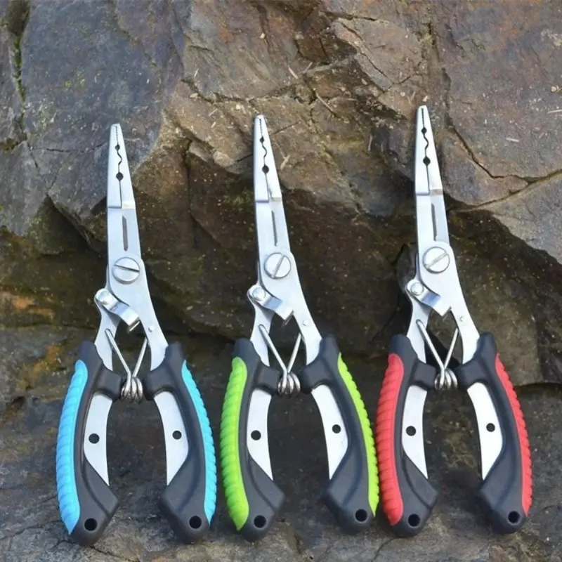 Stainless Steel Fishing Pliers Fishing Hook Remover Saltwater Resistant Fishing Braided Line Cutter Scissors Fishing Tool