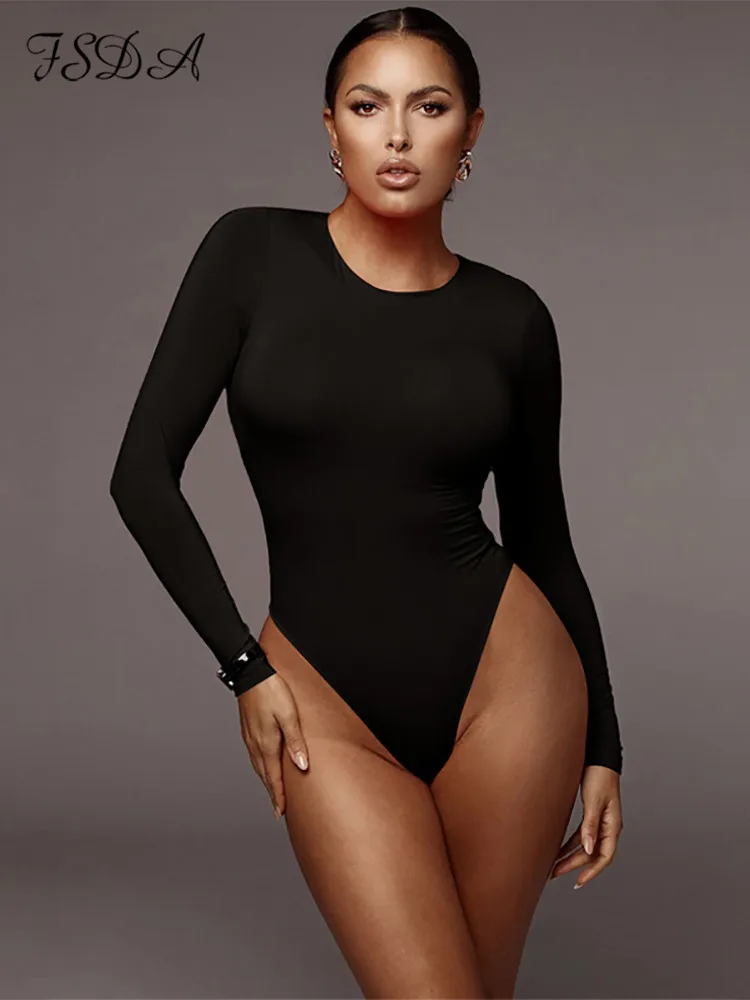 Adult Women Opaque Long sleeved Bodysuit, $24.99