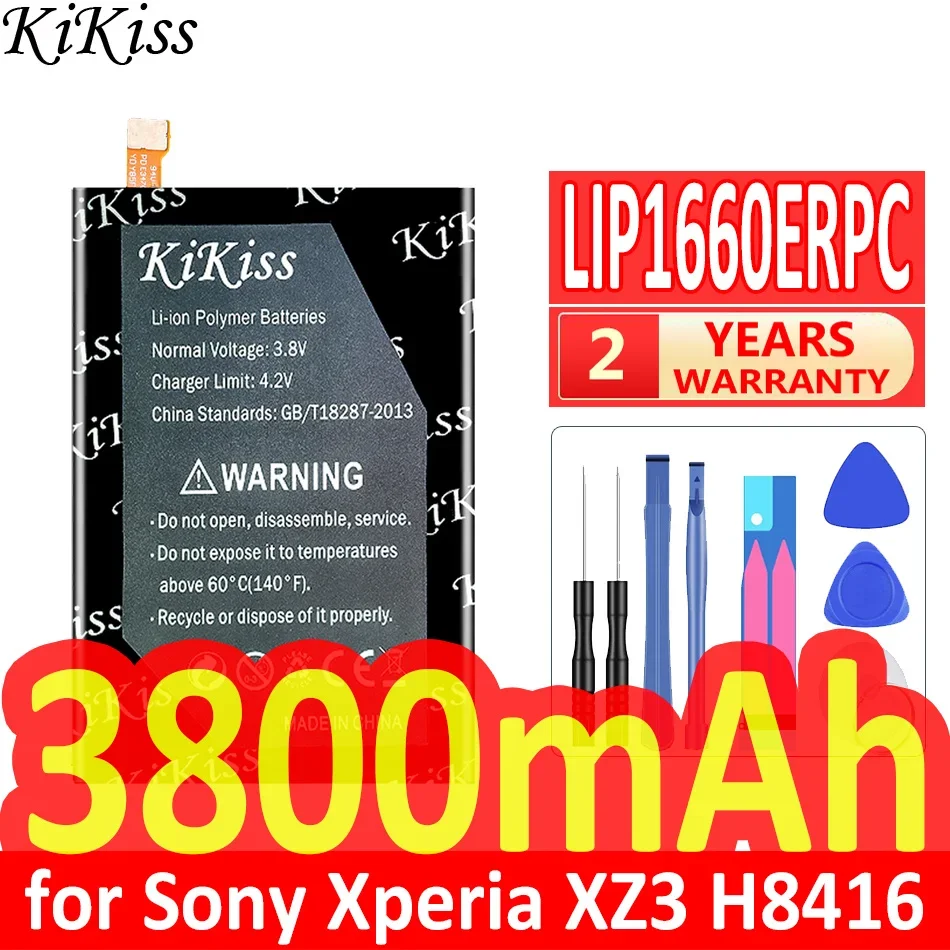3800Mah Kikiss Potente Batteria Lip1660Erpc Per Sony Xperia Xz3 H8416 H9436 H9493 Bateria