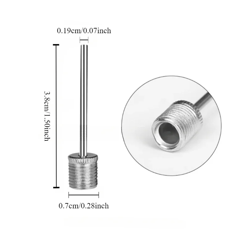5PCS Sport Ball Needle Inflating Pump For Football Basketball Soccer Inflatable Air Valve Adaptor Stainless Steel Pump Pin