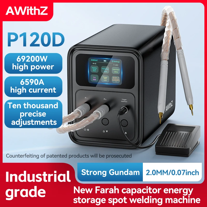 AWITHZ Spot Welder High Current Super Farad Capacitor Welding Machine 69200W, 6590A DIY 18650 Lithium Battery Spot Welding Machine