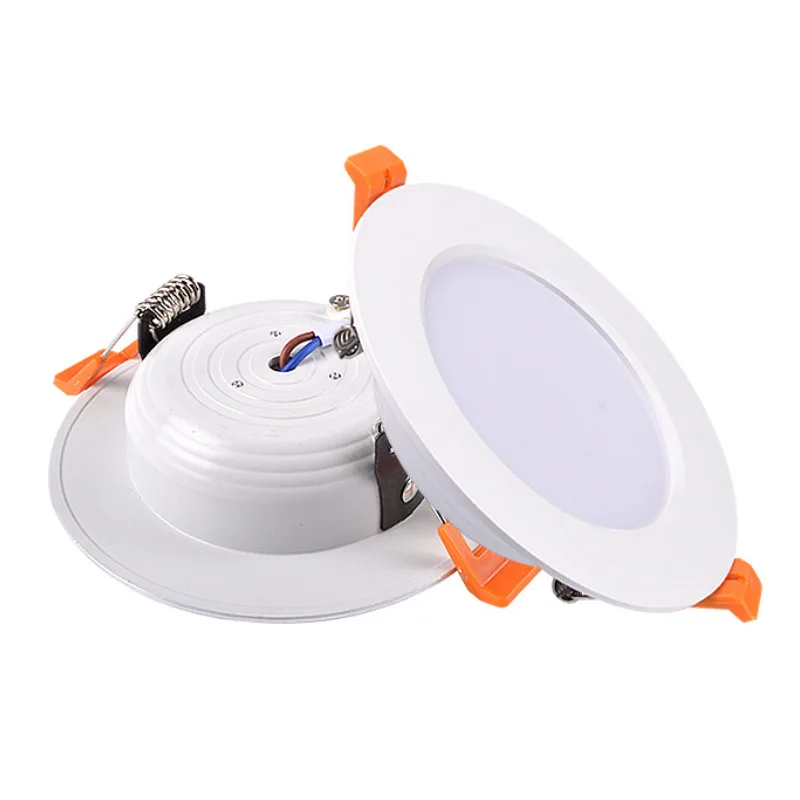 Led 다운라이트 임베디드 엔지니어링 홈 장식 천장 홀 램프, 3 가지 색상 가변 조명, 에너지 절약 Ultra-Thin5wU