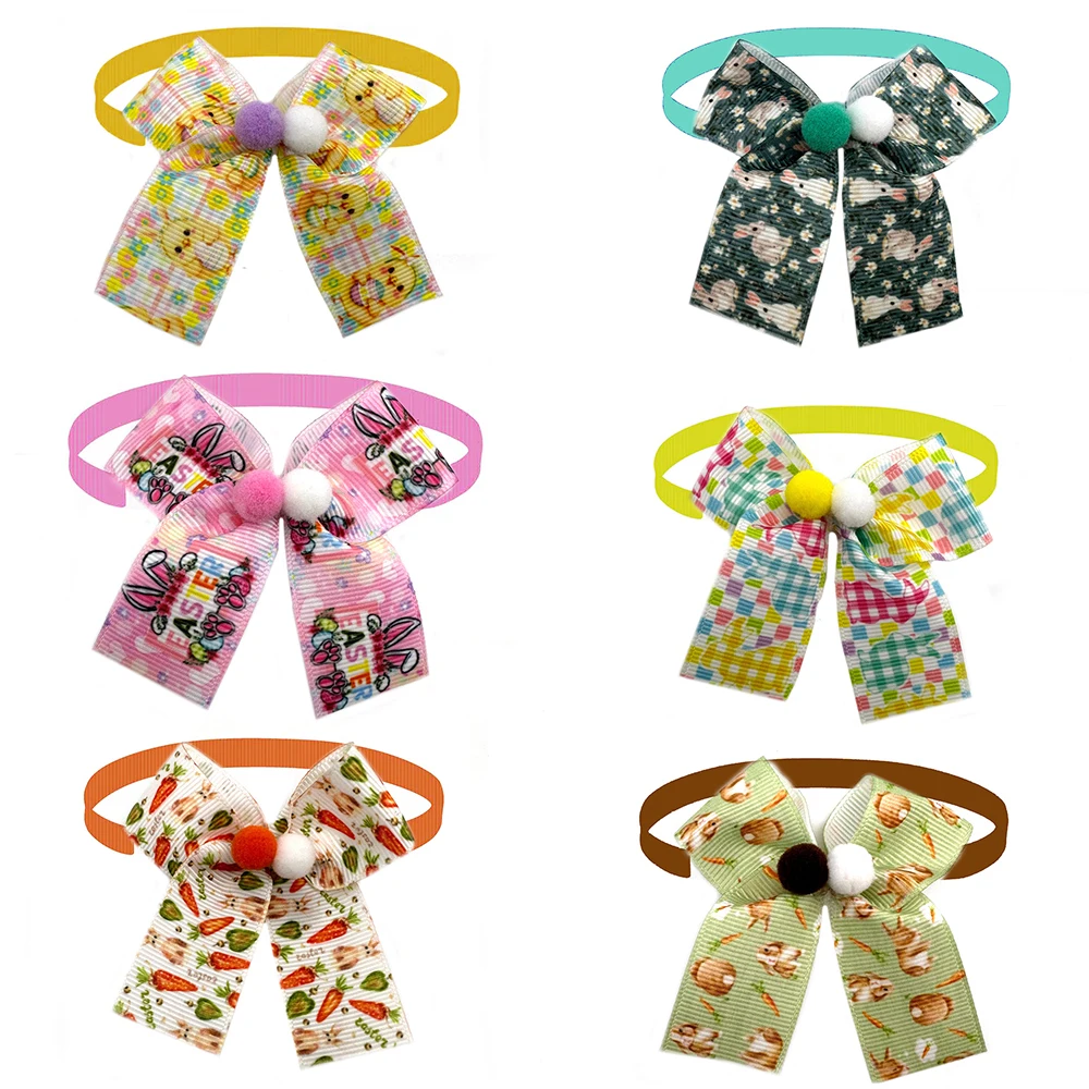 50/100pcs Easter Pet Dog Bow Ties Small Dog Fashion BowTie Adjustable Collar Pet Grooming Bows Dog Accessories for Small Dogs 4
