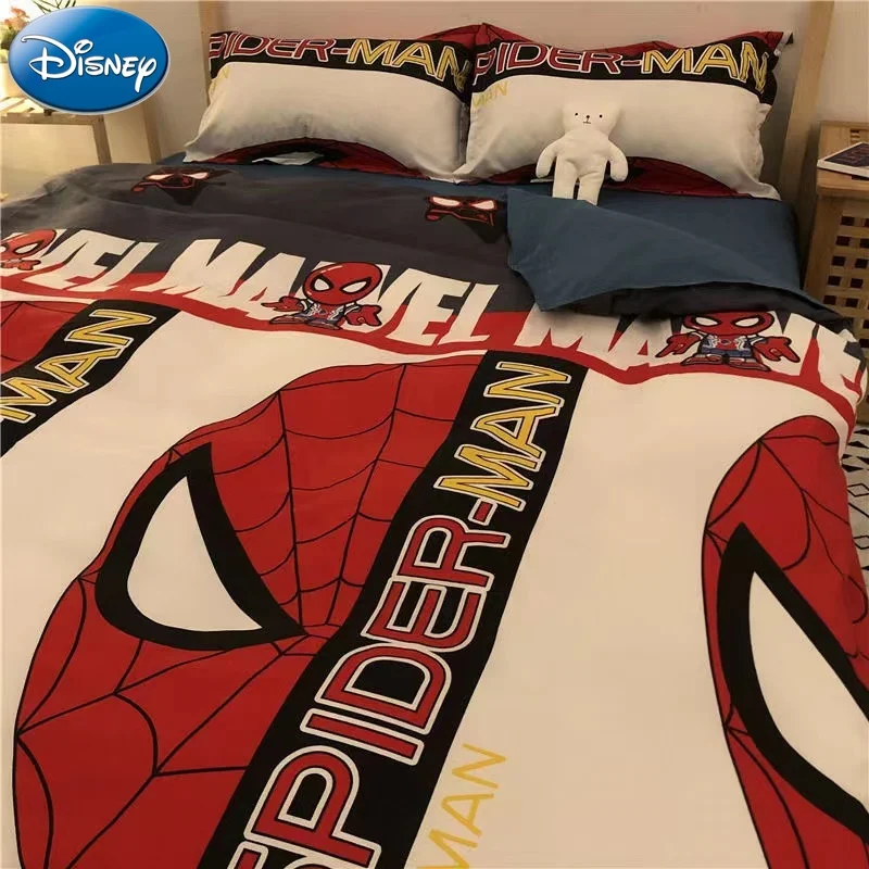 

Постельное белье Marvel Человек-паук 3/4 шт. Комплект постельного белья постельное белье с аниме-принтом постельное белье для школьного общежития постельное белье для детей подарок для спальни