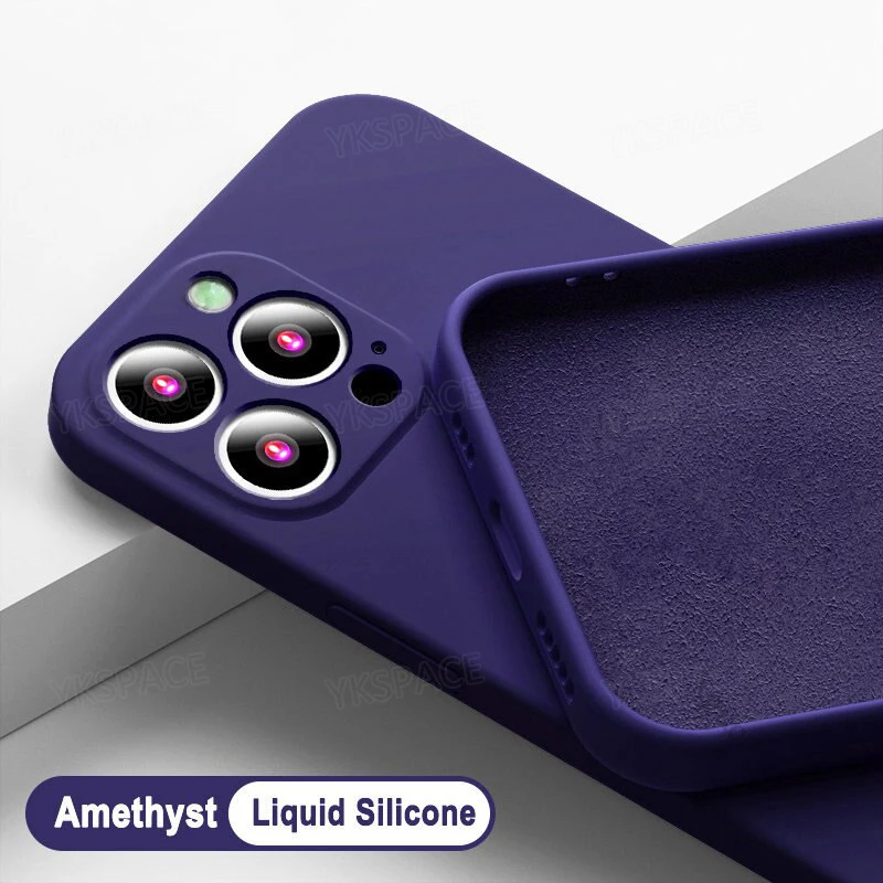 Soft Liquid Silicone Shockproof Case with Lens Protection