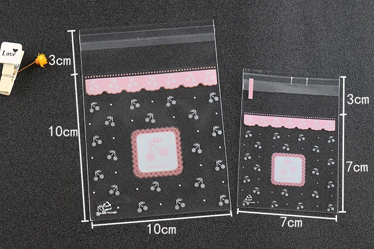 100 Stück Kunststoff transparente Geschenkt üte Punkt Süßigkeiten Keks Verpackung Tasche mit DIY selbst klebende Tasche Hochzeits dekoration Party Taschen – Detail 1
