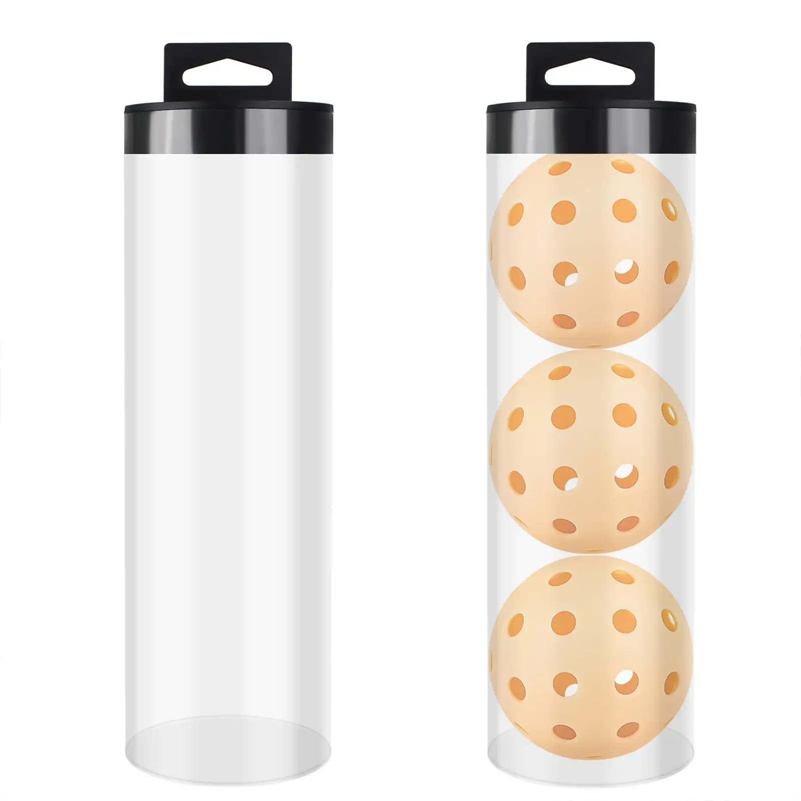 Tennis Ball Holder Travel Balls Container Pickleball Canister Outdoor Ball Storage for Golf Practice Training Accessories