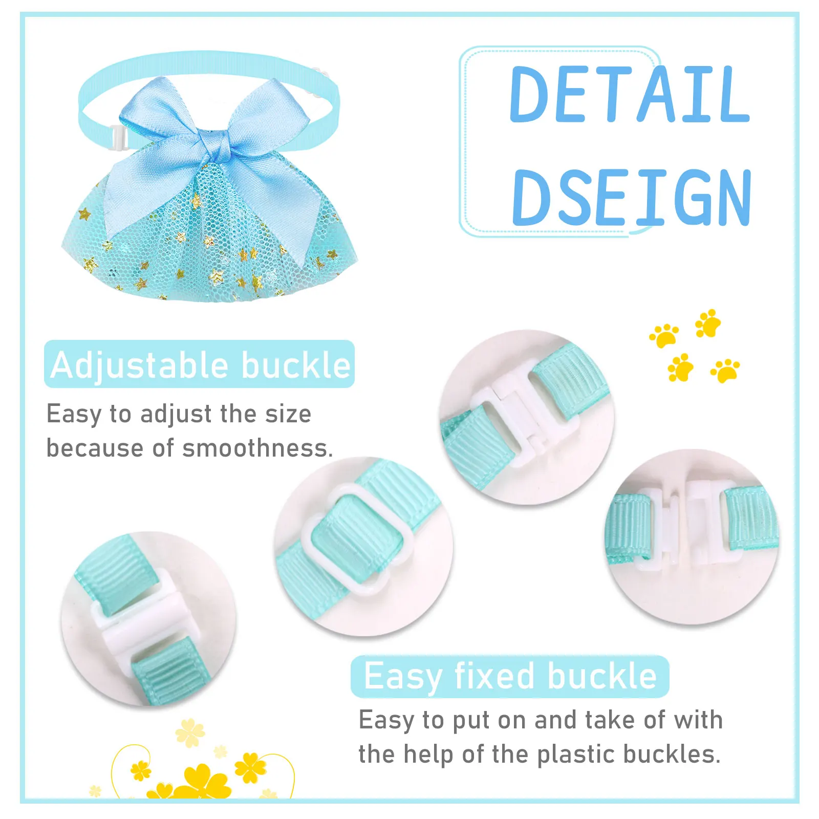 10pcs Pet Dog Bow Collar Adjustable Dog Cat Bows Collar Lace Bling Necktie for Small Dog Accessories Puppy Grooming Supplier Best Sellers In Pet Supplies