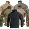 Combat Uniform Shirt Camouflage US Asian Size S-4XL Cargo Sport Tops Airsoft Paintball Tactical Men Camo Waterproof Shirts 1
