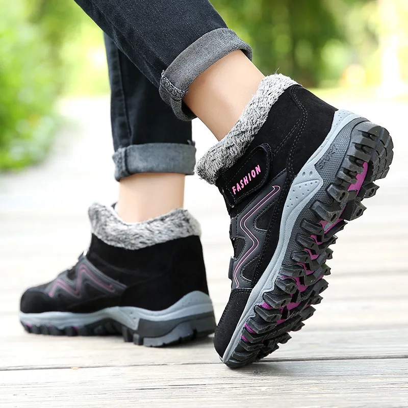 Large Size 35-47 Women & Men Snow Boots With Plush Antiskid Winter Shoes Fashion Lovers Sneakers