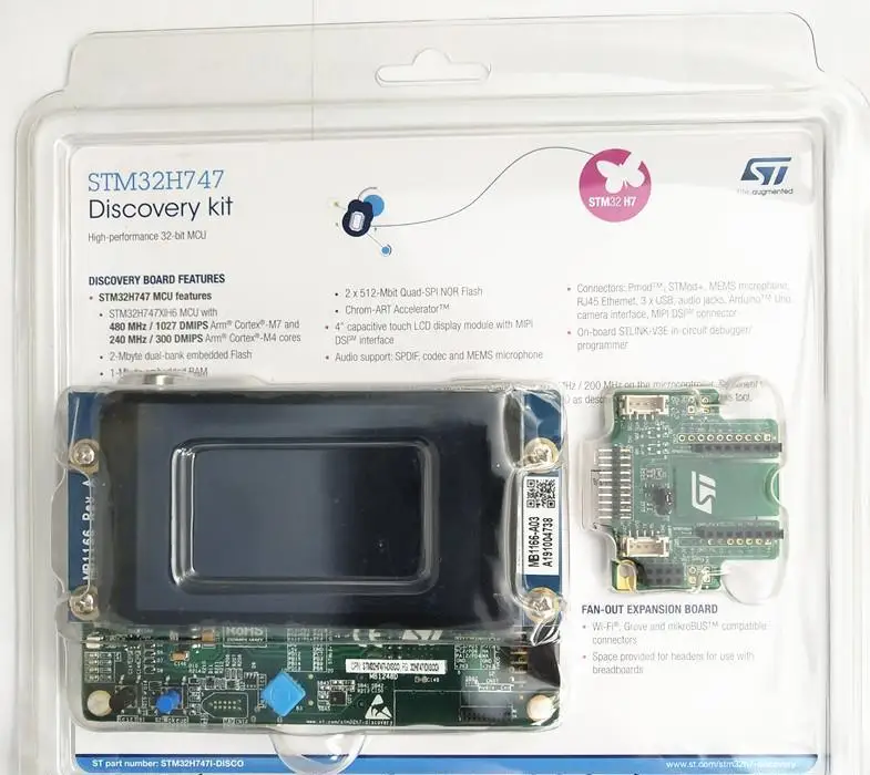 

STM STM32H747I-DISCO DISCOVERY KIT, ARM CORTEX-M4/CORTEX-M7