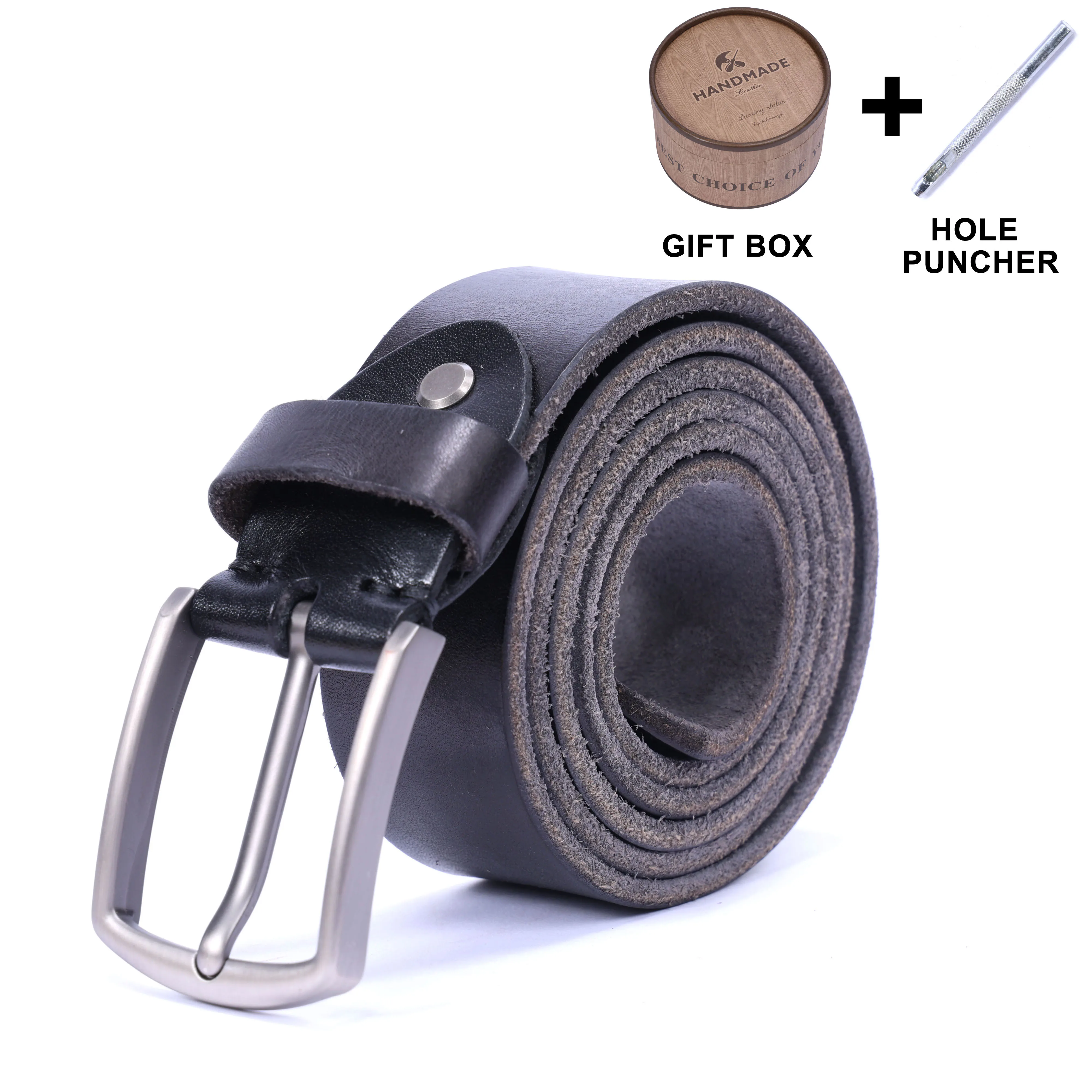 Retro Casual Cowhide Genuine Leather Men's Pin Buckle Belt