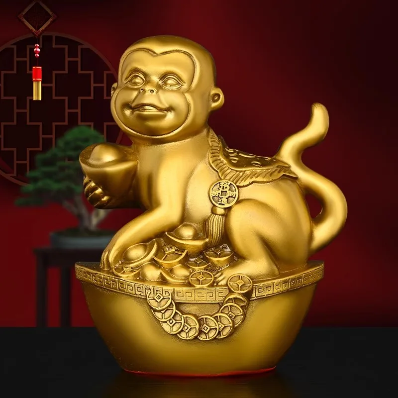 Chinese Zodiac Brass Statue Set - 12 Pcs Animal Figurines Rat Ox Tiger Rabbit Dragon Snake Horse Goat Monkey Rooster Dog Pig