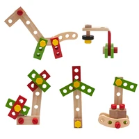 Wooden Nut Screw Disassembly Assembly Toolbox Toys