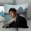 Custom Lee Byung Hun Pillowcase Wedding Decorative Cotton Linen Pillow Case For Home Pillow Cover 45X45(One Sides) 4