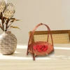Bamboo Hand -Woven Fruit Plate Multi -Layer Refreshment Disk Display Shelf Bamboo Strip Basket Hotel Pastry Basket Fruit Plate 4