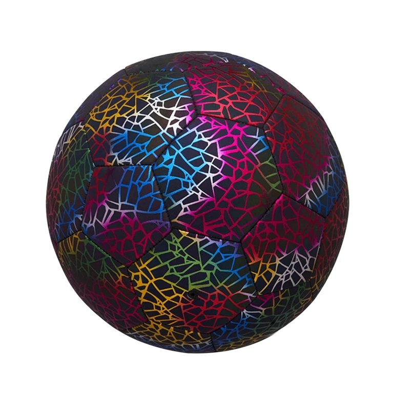 

Лидер продаж, светоотражающий футбольный мяч, тренировочный футбольный мяч для детей и взрослых, подарки для помещений и улицы, игрушки, ночная игра