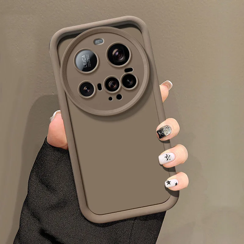 Luxury Solid Color Shockproof Phone Case with Camera Protection and Soft Cover