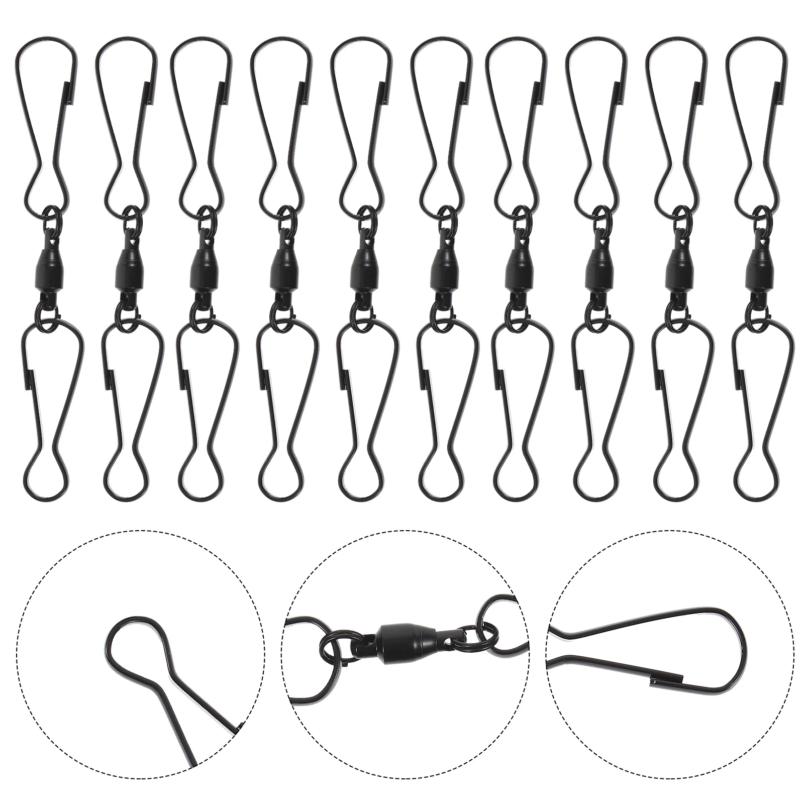 

10 Pcs Wind Chime Hook Chimes Twisters Hangers Hanging Windsock Clips Rotatable Outdoor Spiral Swivel Hooks Dual Iron