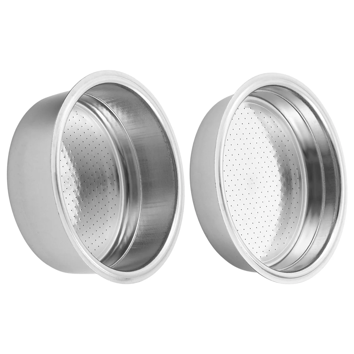 2PCS 51mm Stainless Steel Coffee Machines Pressurized Filter Basket Powder Basket Coffee Bottomless Portafilter Filter HOT
