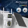 Tuya Solar Camera WiFi Outdoor 10MP Dual Lens 4K Wireless Dual Screen PTZ Security Camera Low Power Battery Cam Motion Detection 5
