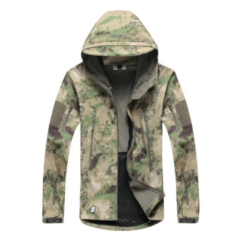 

23 New modelsSoft Case Men's Shell Jacket Winter Hooded Thickened Thermal Waterproof Breathable Camouflagetrendsetter