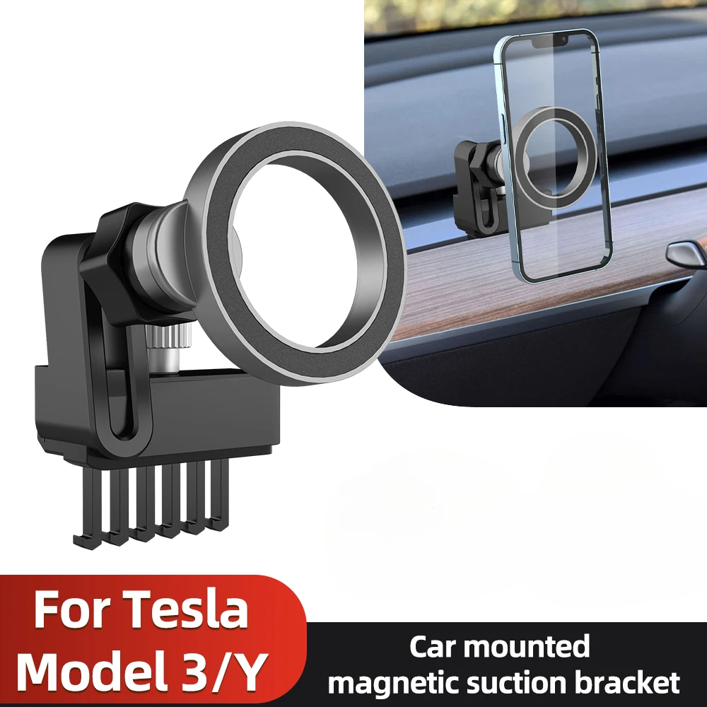 

For Tesla Magnetic Car Vent Phone Mount Fits IPhone 14 13 12 Pro Max Plus Mini All Phones Model 3 Model Y Car Accessories