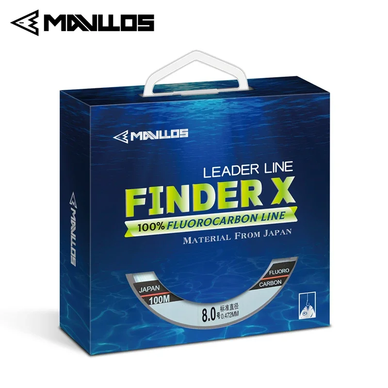 Mavllos Finder X Fluorocarbon Fishing Line 50/100m Leader Fluoro Carbon Line Monofilament Sink Invisible Fishing Lines fishing line fishing tackle