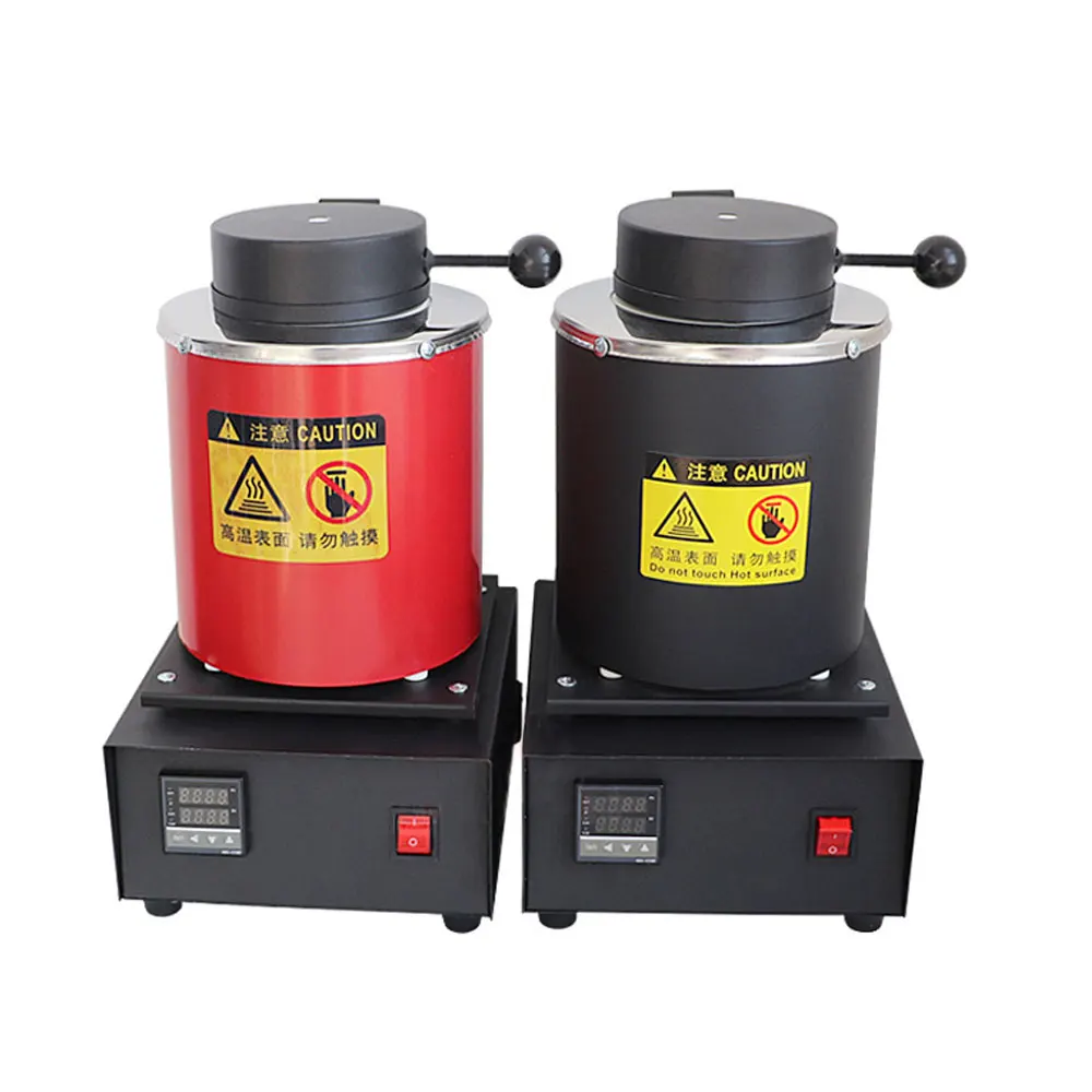 Electric Melting Furnace Machine 1600W 3KG Graphite Crucible for Gold