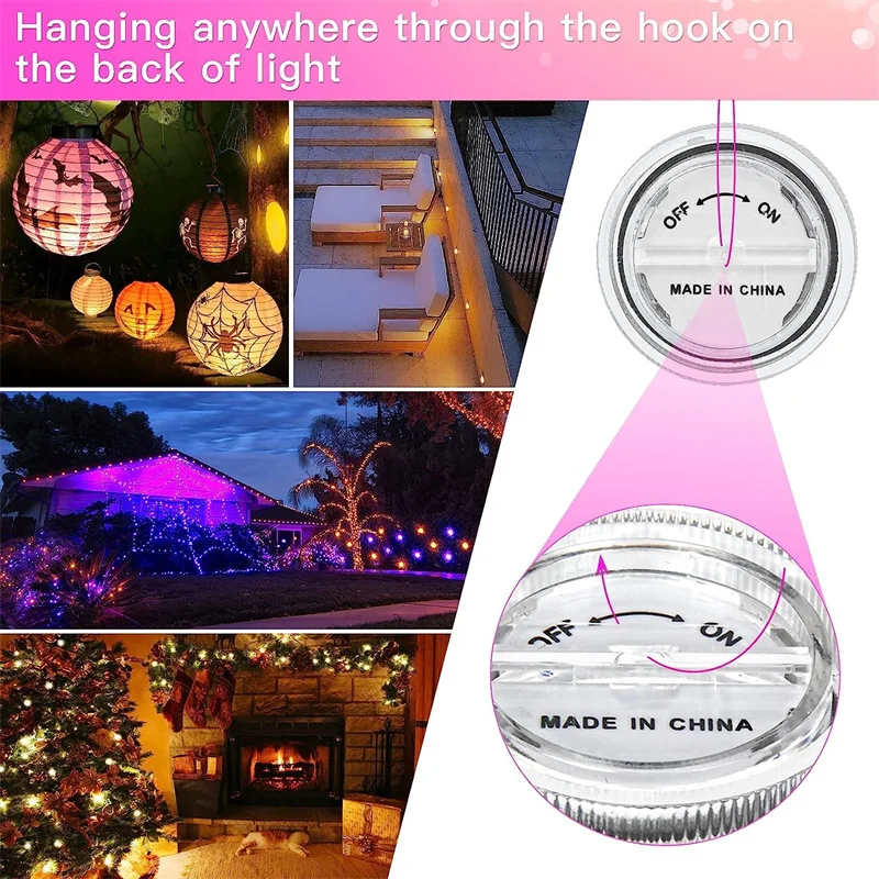 RGB 수중 조명 리모컨 작동식 LED 조명 배터리 작동 야간 조명 할로윈 꽃병 웨딩 파티 장