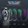 NEEWER 67mm Clip On Variable ND2-ND32 Phone Lens Filter Kit, Phone Clip with Threaded Adapter Ring/Cold Shoe/Locking Knob 4