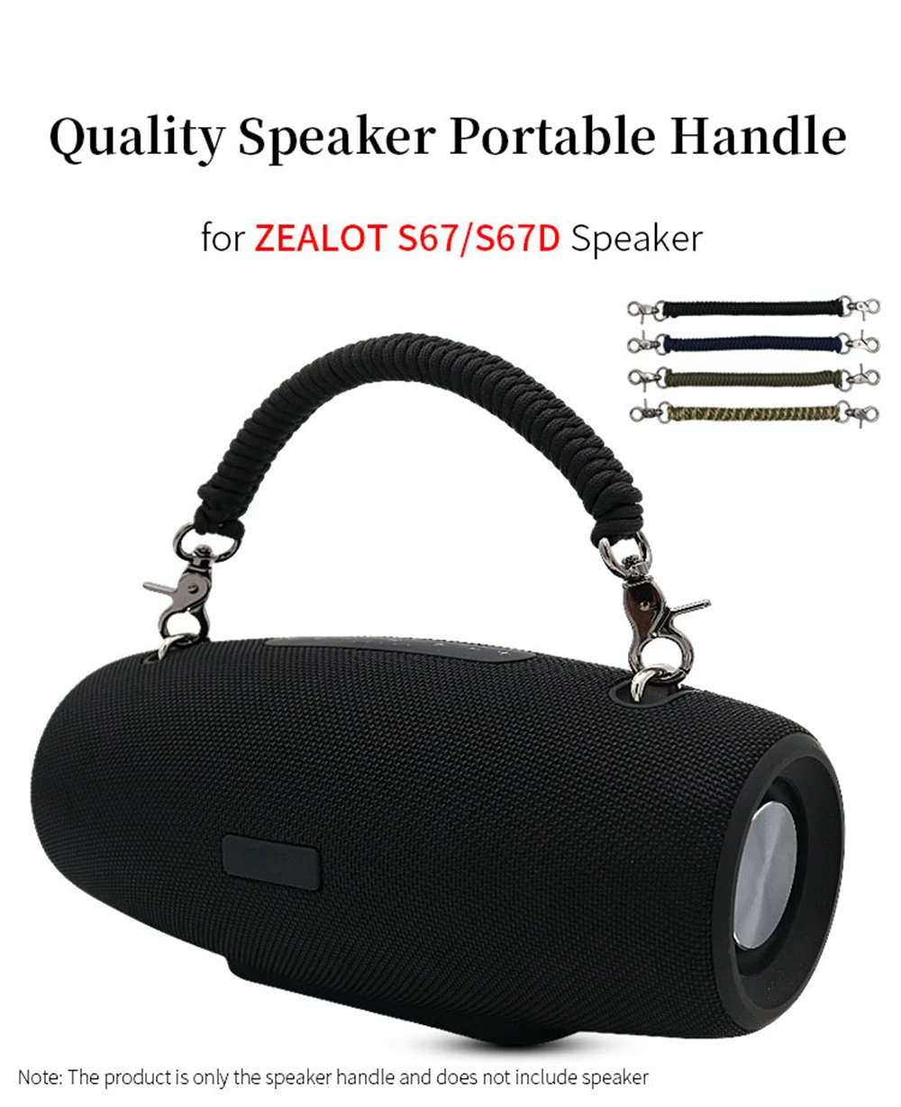 Portable Handle for ZEALOT S67 S67D Speaker Handle Strap Outdoors Travel Carrying Accessories