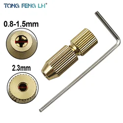 1Set Mini Drill Chucks Adapter 2.3mm Dremel Drill Chuck Micro Collet Brass For Power Rotary Tool 0.8-1.5mm