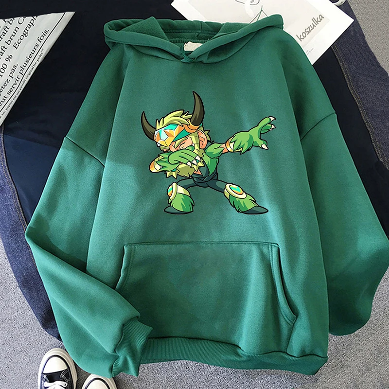 Game Brawlhalla Cartoon Print Hoodies Roupas Femininas Winter Fleece Women/Men Sudaderas Para Mujer Kawaii Girls Clothing Warm